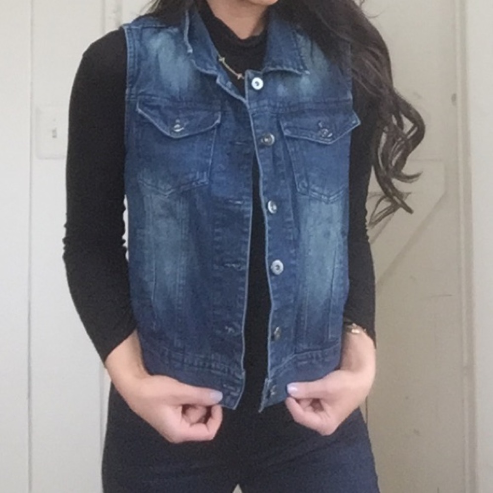 Denim jean vest